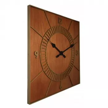 NeXtime Wanduhr 3112br Wood Square, 50x50 cm, Wand, Braun