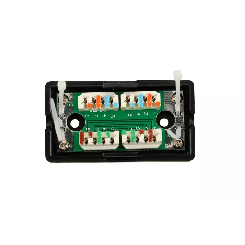 Anschlussdose Extralink für Cat5e UTP-Kabel, Kunststoff, Schwarz, 1‑Port