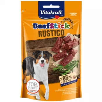 Vitakraft Beef Stick Rustico 55 g – Kau-Snack mit Rindfleischgeschmack, Protein 30 %, Fett 25 %