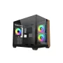 PC-Gehäuse Cooler Master Elite 481 Wood — Dual-Chamber mATX mit natürlichem Holzdesign und zwei Tempered-Glass-Panels