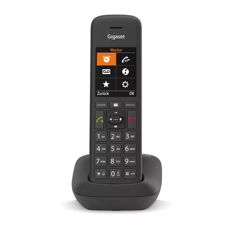 Gigaset C575 Analog/DECT Telefon mit Rufnummernanzeige Schwarz