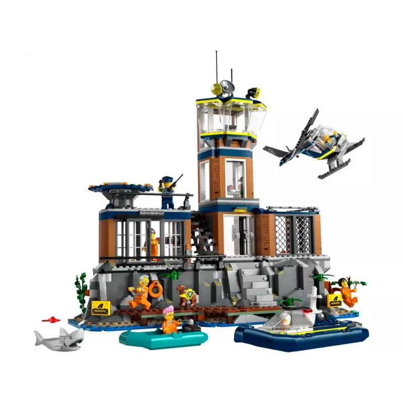 LEGO City Baukasten Polizeistation Gefängnisinsel 60419 — 980 Teile, 7 Minifiguren, 370×400×160 mm