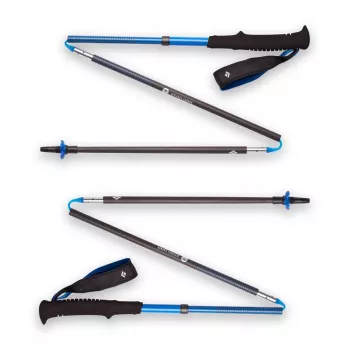 Trekkingstock Schwarz Diamond Distance Carbon Z-Pole, Carbonschaft, faltbar Z-Faltung, 296 g, 44–130 cm