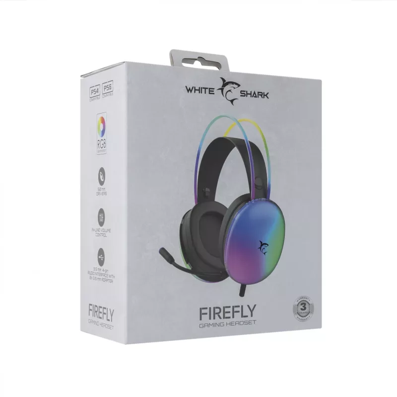 Kopfhörer White Shark GH-2342 Firefly Schwarz