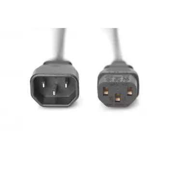 Digitus ASSMANN - Netzkabel - IEC 60320 C14 auf IEC 60320 C13 - AC 250 V - 1,2 m - geformt - Schwarz (AK-440201-012-S)