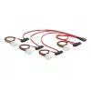 DeLOCK - Internes SAS-Kabel (Serial Attached SCSI) - 4-Lane - 36-polig 4i Mini MultiLane - Interne Stromversorgung, 4-polig, Internes SAS, 29-polig (SFF-8482) - 50 cm (83059)