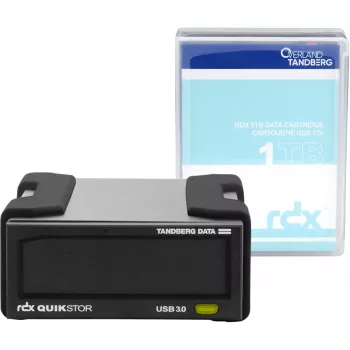 Overland-Tandberg O-T RDX Externes Laufwerkskit mit 1 TB HDD, schwarz, USB3+