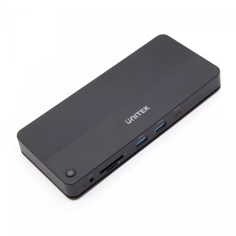 Dockingstation UNITEK D1079A USB4 kabelgebunden Schwarz 100W Power Delivery