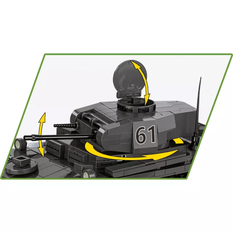 Bausatz Cobi Panzerkampfwagen II Ausf. F – 813 Teile, schwarz, Alter 9+