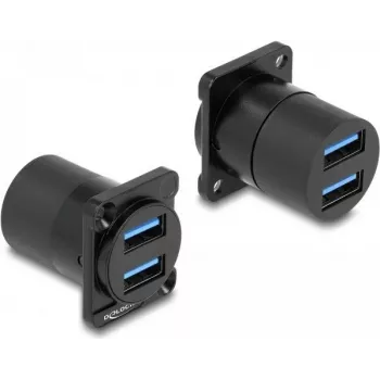DeLOCK D-Type Modul USB 5 Gbit/s Typ-A 2 x Buchse auf 2 x Buchse