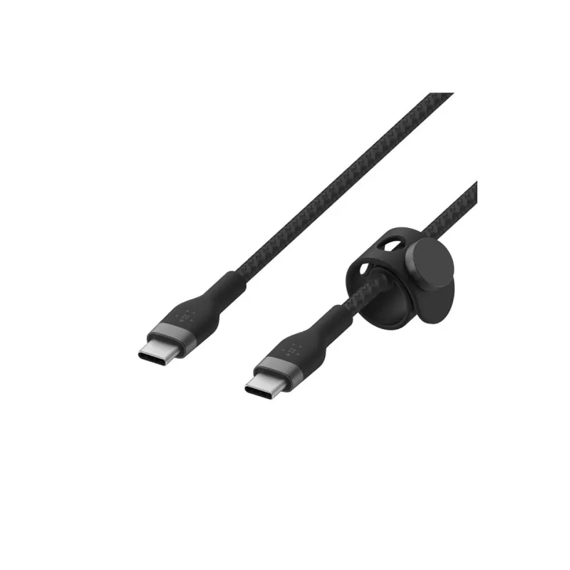 Kabel BoostCharge USB-C/USB-C geflochtenes Silikon 2 m, schwarz