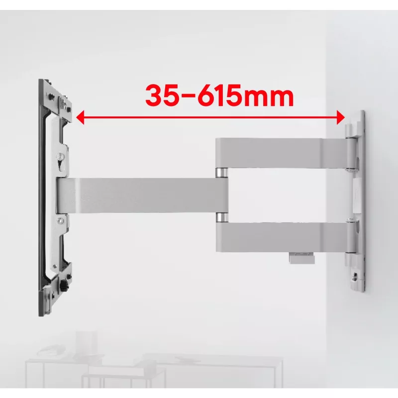 Wandhalterung One For All WM6454 195,6 cm 40 kg Schwarz Weiß