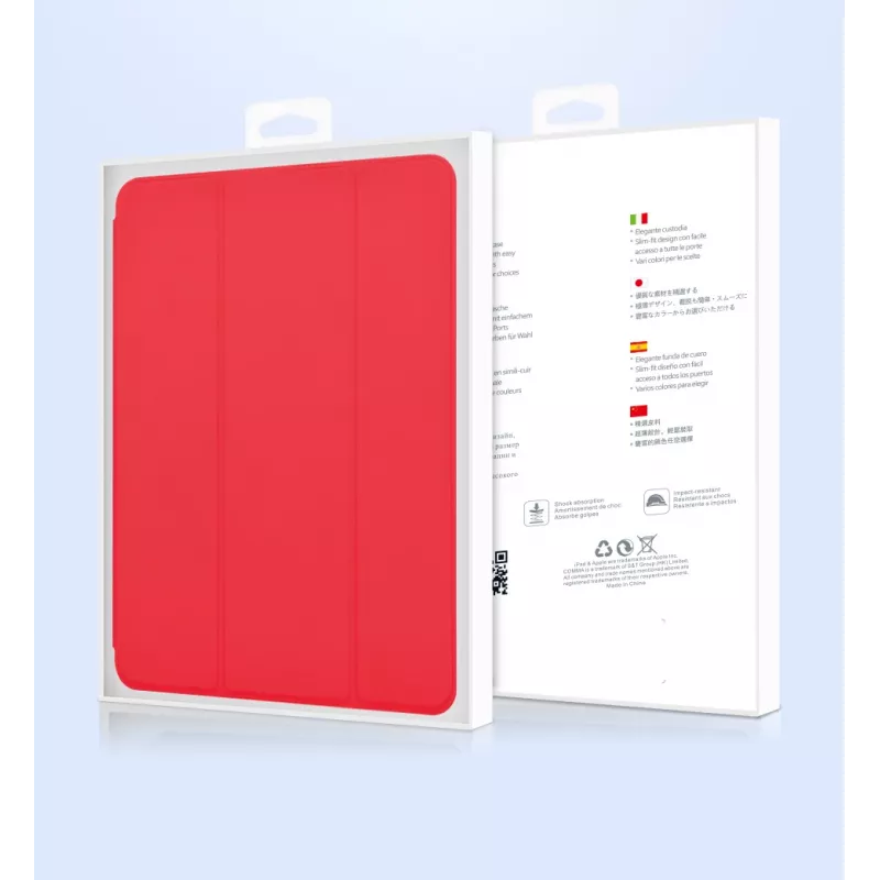 Tablet-Lederhülle Devia für iPad Air 2019 / iPad Pro 10.5 mit Stiftschlitz, Rot