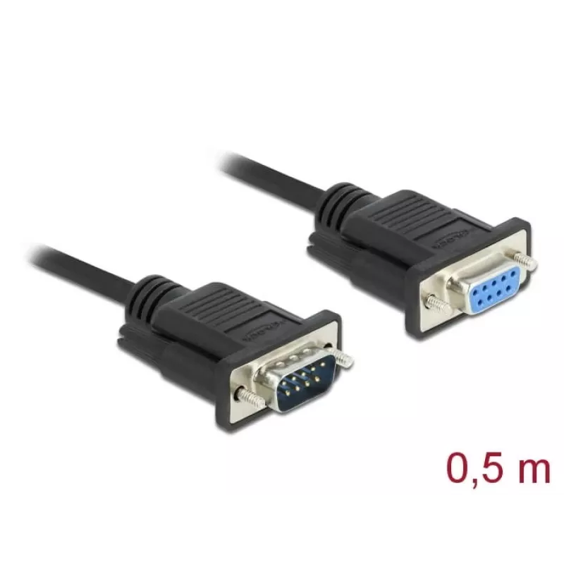 Serielles Kabel DeLOCK 86613 Schwarz 0,5 m RS-232