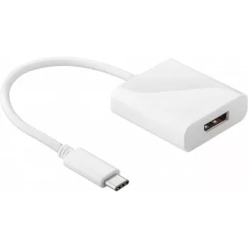 Wentronic Goobay USB-C™ Adapter - DisplayPort, Weiß - zur Verbindung zwischen USB-C™ und DisplayPort-Geräten (66257)
