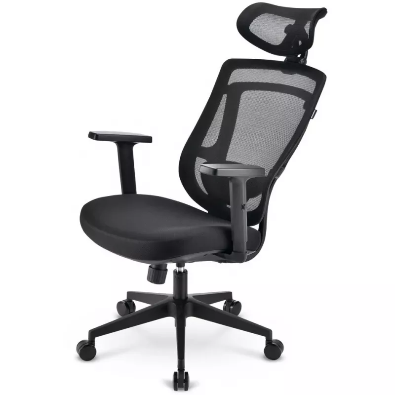 Bürostuhl Sharkoon OfficePal C10 – schwarz, ergonomisches Design, höhenverstellbar