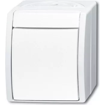 BUSCH-JAEGER Kreuzschalter 2601/7W-54 ocean Alpinweiß IP44 Wippschalter 2601/7W-54 (2601/7W-54)