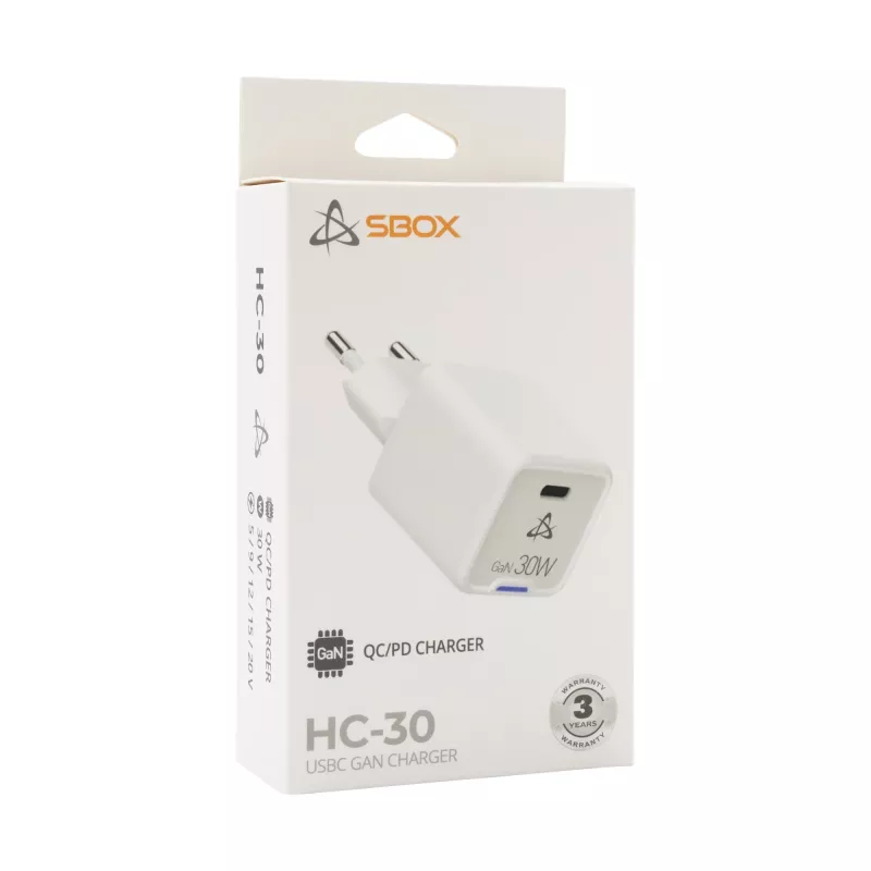 SBOX Home Charger HC-30 30W GaN USB Type-C Schnellladegerät