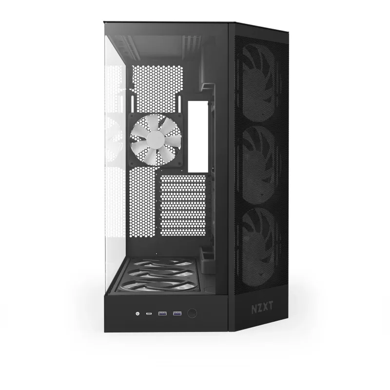 NZXT PC-Gehäuse H9 Flow RGB+ Midi-Tower schwarz