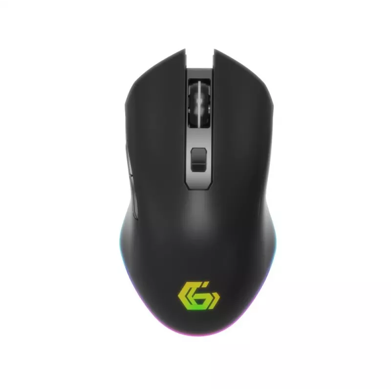 Kabellose optische RF-Maus Gembird MUSGW-6BL-02 — Rechtshänder, 3200 DPI, 6 Tasten, Schwarz, RGB