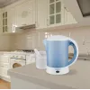Elektrischer Wasserkocher Maestro MR010 0,6 l 600 W — Blau/Weiß, Wasserstandsanzeige, Anti-Kalk-Filter