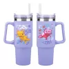 Paladone Minecraft violetter Isolierbecher mit Strohhalm, 900 ml