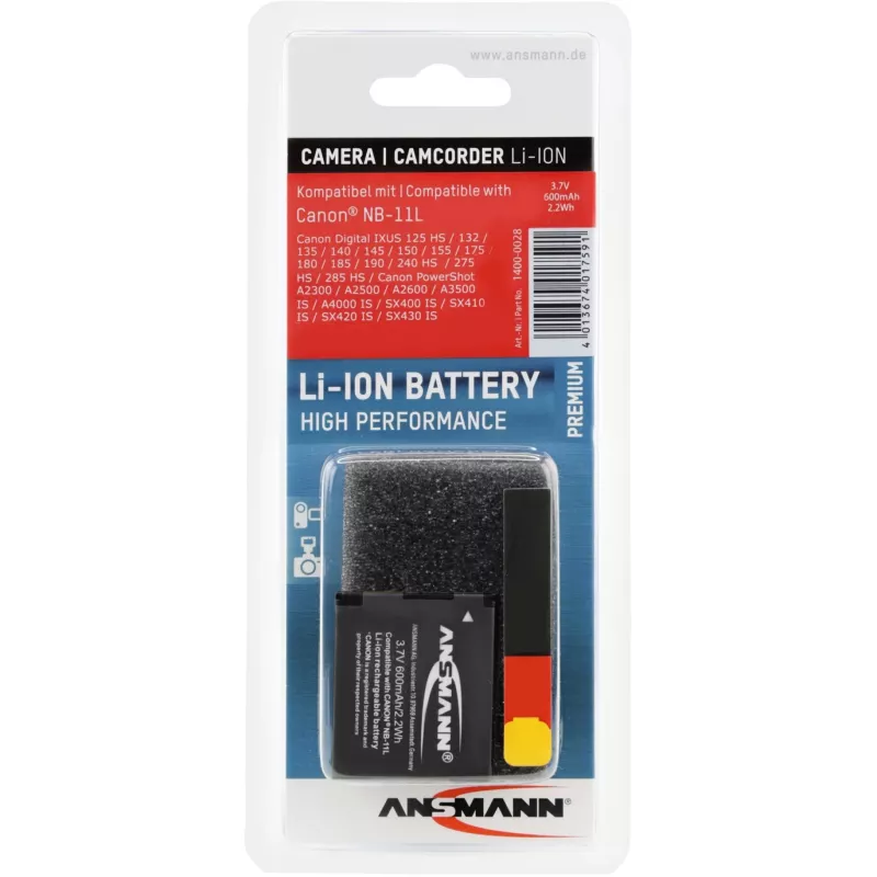 Akku Ansmann A-Can NB-11L Lithium-Ion 600 mAh