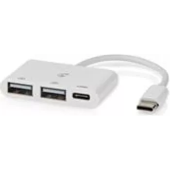Nedis USB-Hub 1x USB-C™ 1x USB-C™ - 2x USB 2.0 A, 3-Port Port(s), USB-gespeist