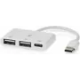 Nedis USB-Hub 1x USB-C™ 1x USB-C™ - 2x USB 2.0 A, 3-Port Port(s), USB-gespeist