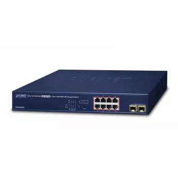 PLANET GS-4210-8P2S Netzwerk-Switch Managed Gigabit Ethernet (10/100/1000) Power over Ethernet (PoE) 1U Blau