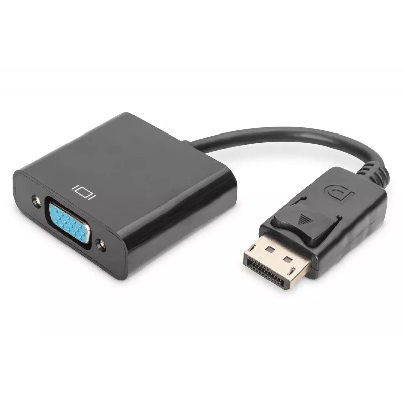 Assmann DisplayPort-Adapterkabel. DP - HD15 M/F. 0,15 m. mit Verriegelung. DP 1.1 kompatibel. UL. bl. ohne Abschirmung. 32AWG (AK-340410-001-S)