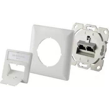 Renkforce Netzwerkdose Unterputzeinsatz CAT 6 2 Port Perlweiß (RF-4393024)