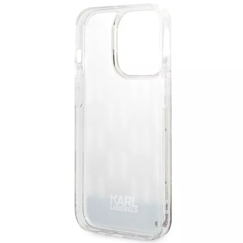 Karl Lagerfeld KLHCP14XLMNMS iPhone 14 Pro Max 6.7 Hardcase silber / silber Liquid Glitter Monogram