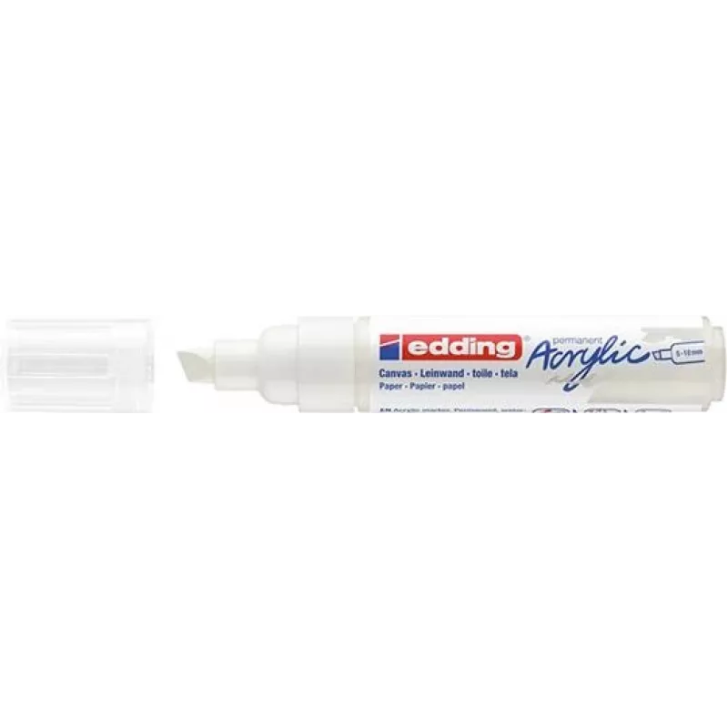 Acrylmarker Edding 5000 Breit Weiß Meißelspitze 1 Stück