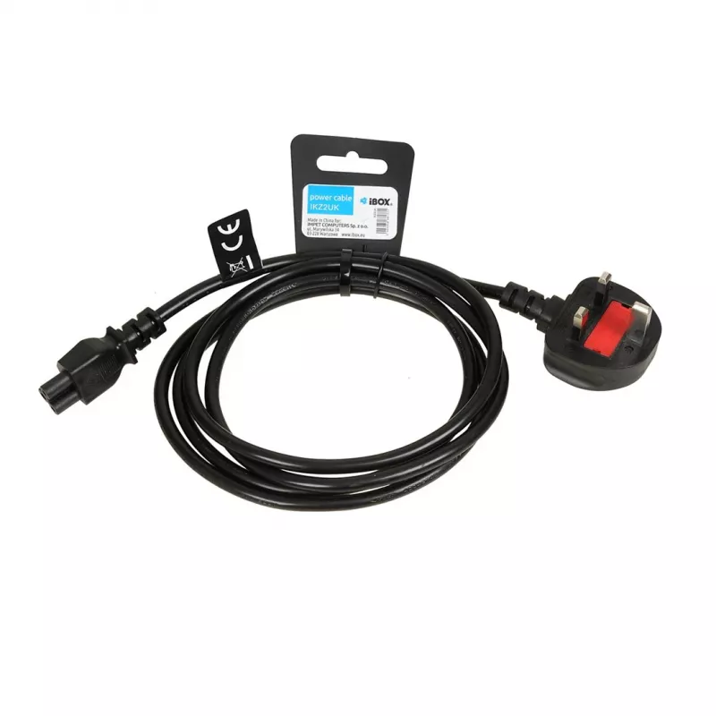 Stromkabel IBOX Clover VDE 1,8 m mit UK-Stecker