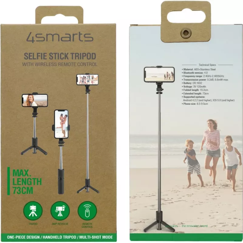4smarts Handystativ mit kabellosem Fernauslöser (541636)
