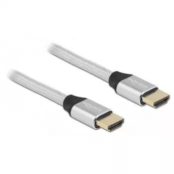 HDMI-Kabel DeLOCK Ultra High Speed 48 Gbit/s 8K 60 Hz Silber 1 m