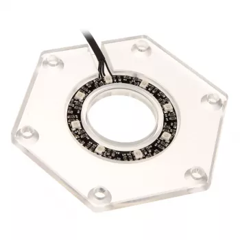 Montagesatz BitsPower Hexagon BP-WTHU-RGB — Acryl transparent, 91,4×80×6,5 mm