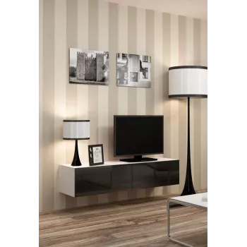 Cama TV-Ständer VIGO 140 30/140/40 weiß/schwarz glänzend