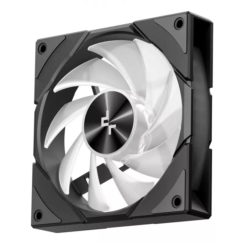 PC-Gehäuse DeepCool CG580 4F Midi Tower — ATX/ITX/MicroATX, gehärtetes Glas, 3×120mm+1×120mm Lüfter, 2×3,5 Zoll & 2×2,5 Zoll, USB-A×2 USB-C×1, schwarz
