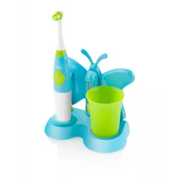 Rotierend-oszillierende Kinderzahnbürste Eta Zahnfee 1294 90080 Blau Grün Weiß