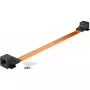 Fensterdurchführung Ultra-schlank, RJ45, Kabel schwarz/Kupfer, 30 cm
