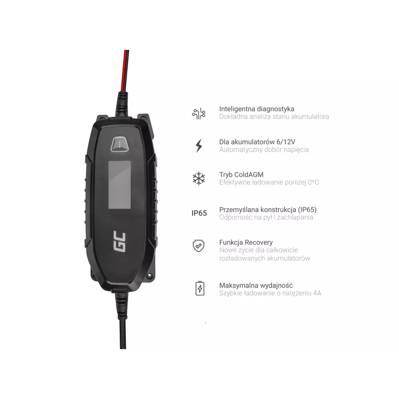 Grün Cell Ladegerät für Akkus 6V 12V 4A mit Diagnosefunktion