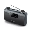 Tragbares Radio Muse M-058 R — AM/FM, Drehregler-Lautstärkeregelung, Batterie- oder Netzbetrieb (230V, 50Hz), Schwarz/Grau