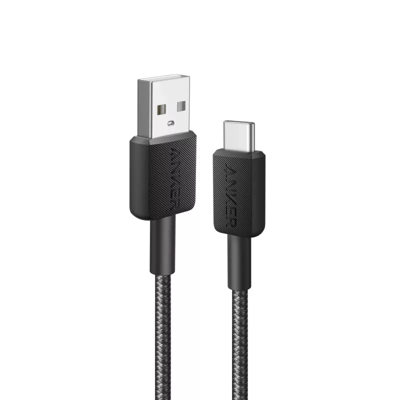 Anker Innovations 322 USB-A auf USB-C Kabel Nylon 1,8M Schwarz - Kabel - Digital/Daten