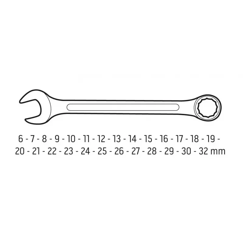 Neo Tools Schraubenschlüssel 6-32 mm, 26-teiliges Set