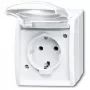Socket-outlet Busch-Jaeger 2083-0-0834 CEE 7/3 2P+E 250V 16A IP44 Weiß