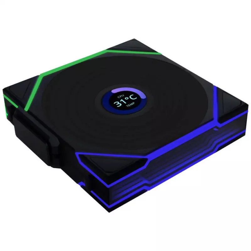 120mm ARGB PWM Gehäuselüfter mit kabellosem LCD-Display Lian Li UNI FAN TL