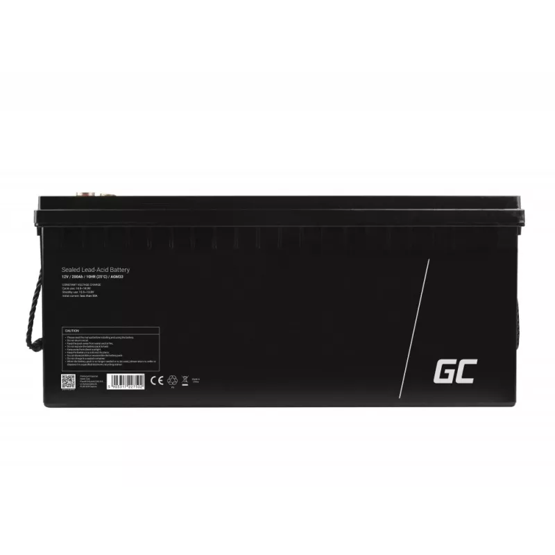 Fahrzeugbatterie Grün Cell AGM33 VRLA AGM 200 Ah 12 V, wartungsfrei, 58 kg