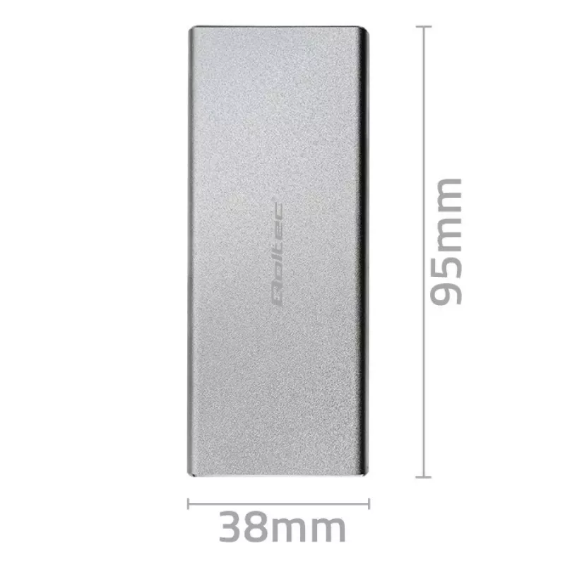 Aluminiumgehäuse QOLTEC 51833 für M.2 SSD, SATA auf USB 3.0, unterstützt bis zu 2 TB